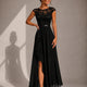 Asha - Lace Maxi Dress with Ruffle Slit