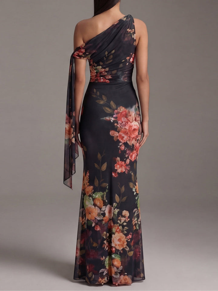 Noir | Printed Chiffon Maxi