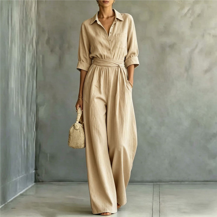 Monroe | Wide-Leg Shirt Jumpsuit