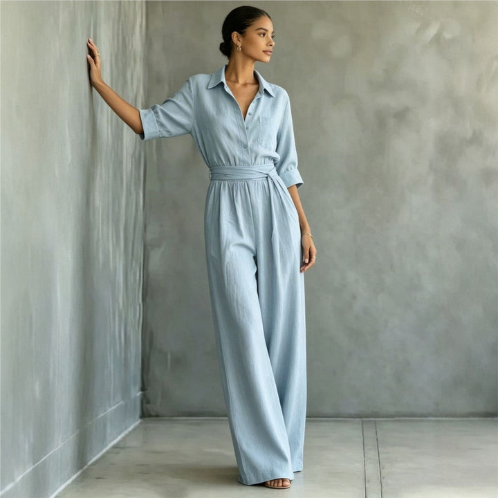 Monroe | Wide-Leg Shirt Jumpsuit