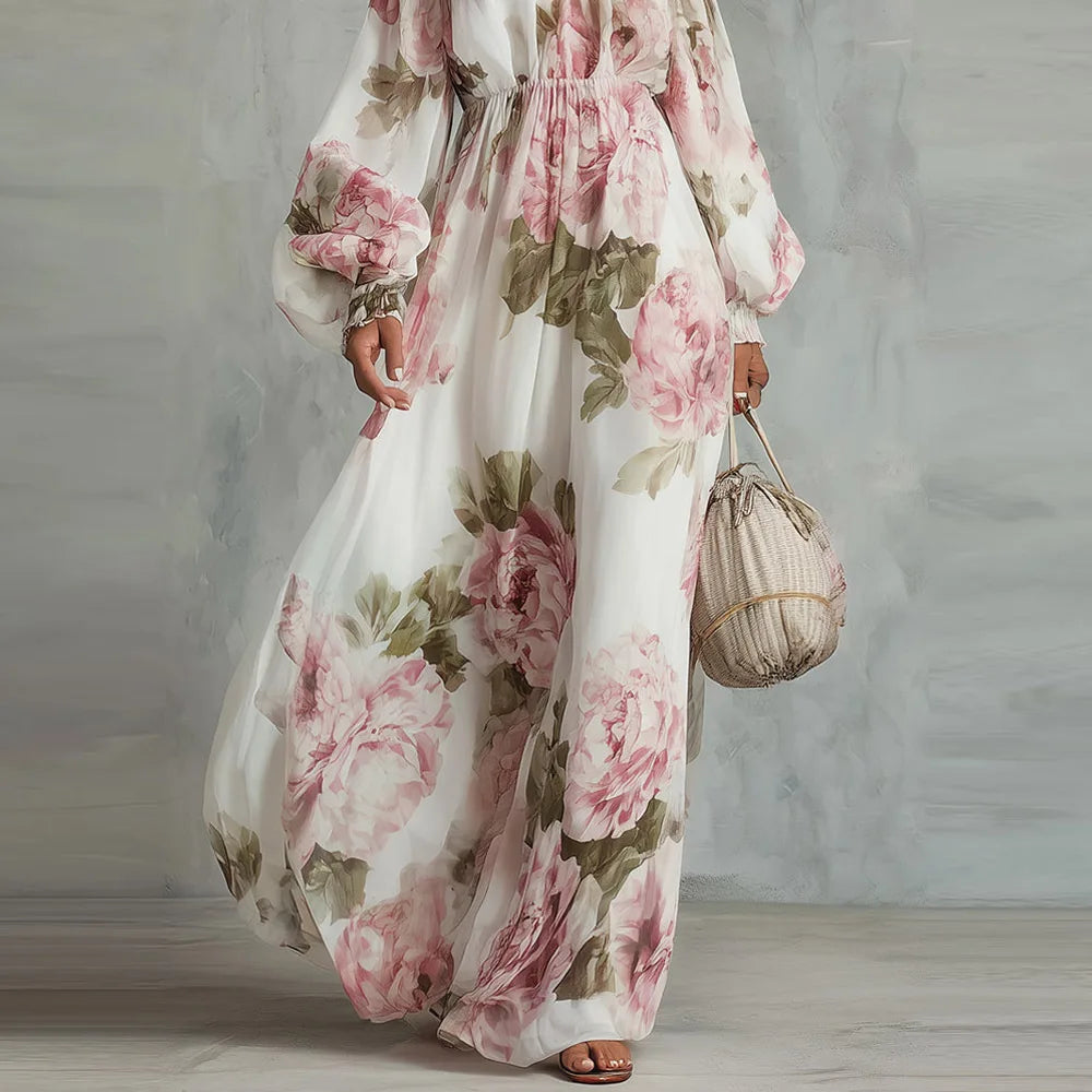 Peony | Off-Shoulder Floral Maxi