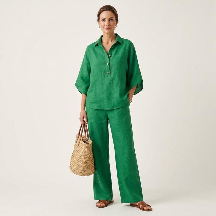 Zerah | Two-Piece Cotton Linen Set