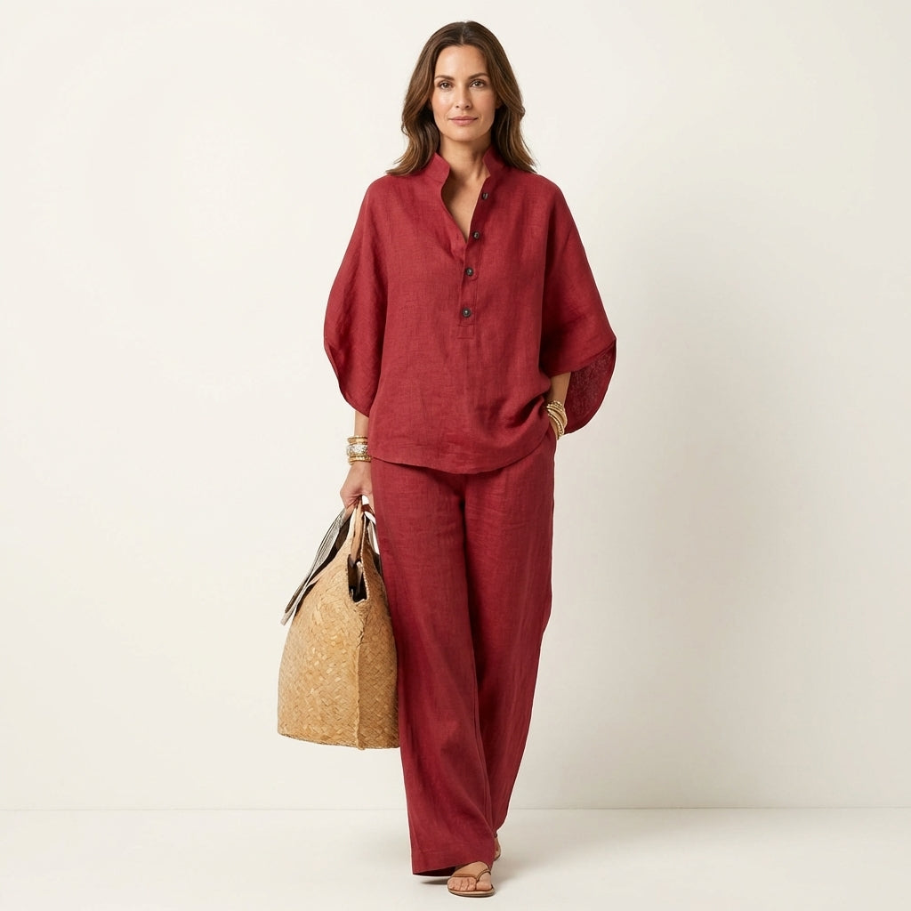 Zerah | Two-Piece Cotton Linen Set