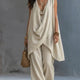 Women's Bohemian Style Loose Cotton And Linen Set