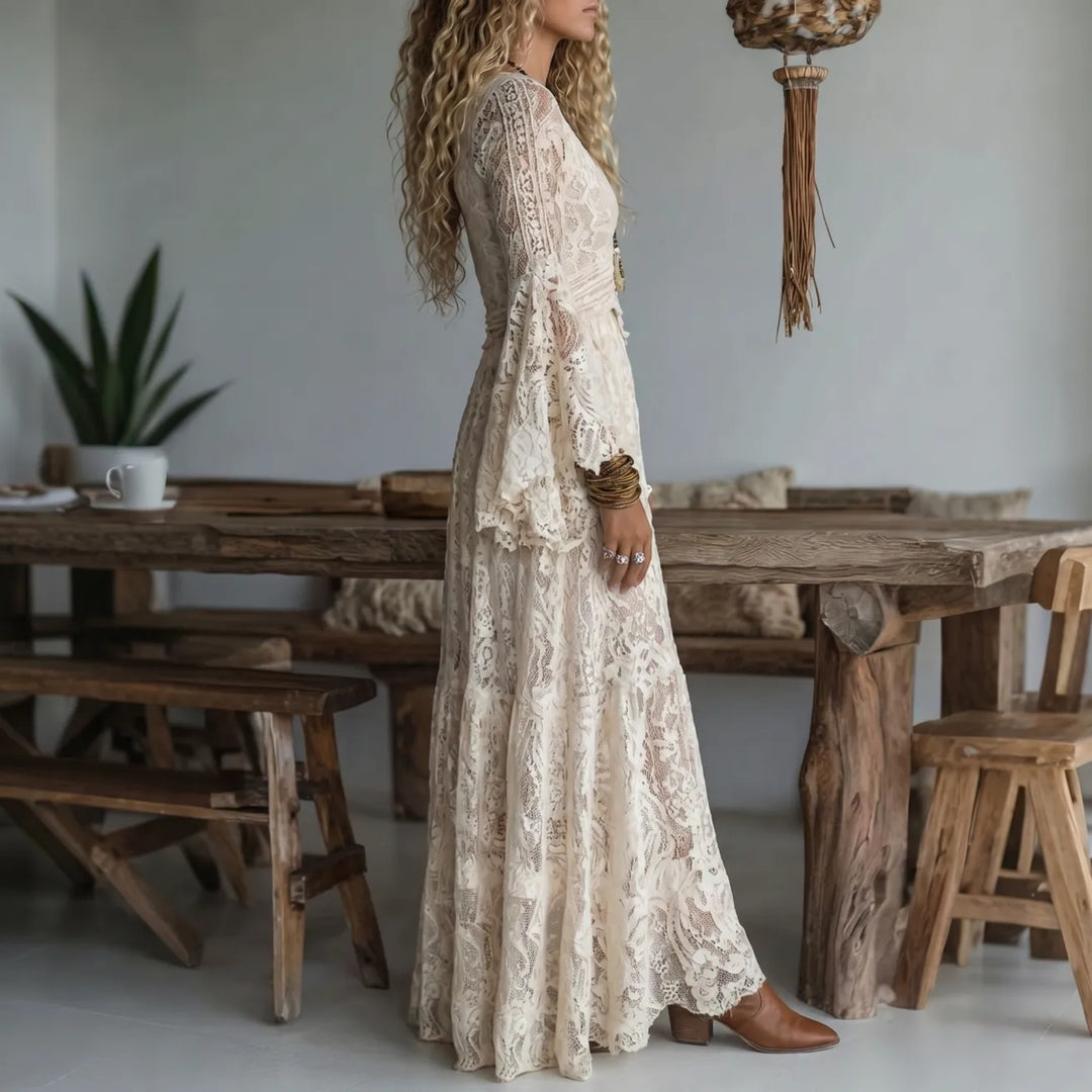Noelene™ | V-Neck Maxi Dress